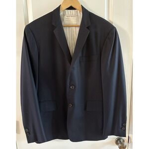 Brooks Brothers Blue 42R Blazer –‎ 100% Wool, Made in Italy, Classic Sport Coat